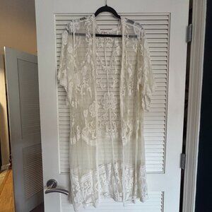 Lace Kimono - Cream - Medium